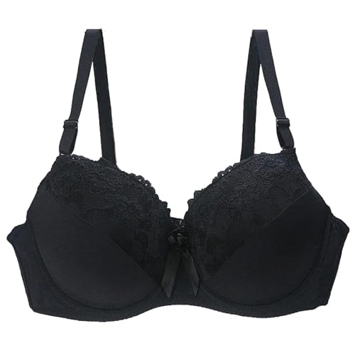 WUFANGBU Damen-BH Bra BHS Sexy Spitzen Massage Damen Push Up Büstenhalter Damen Unterwäsche Damen Unterwäsche 85D Schwarz von WUFANGBU