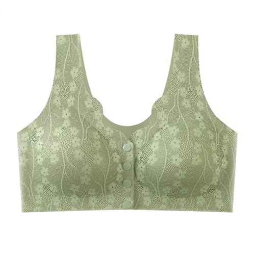 WUFANGBU Damen-BH Bra Damen BH Push-Up Blumen Spitze Abnehmbare Brust Dame Mutter Jogging BH Unterwäsche L Grün von WUFANGBU