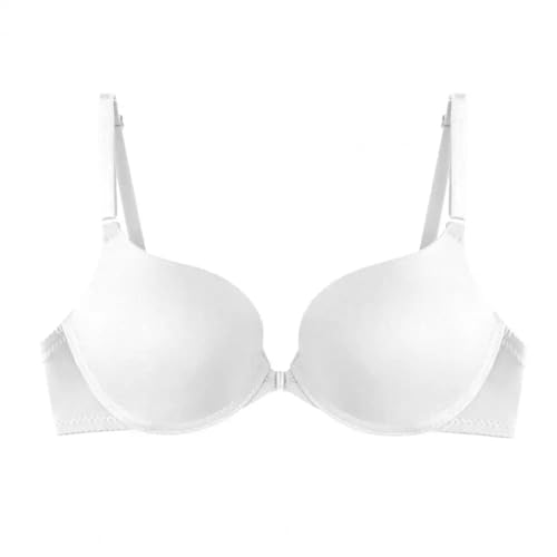 WUFANGBU Damen-BH Bra Damen BH Push-Up Verstellbare Elastische Unterwäsche Weich Atmungsaktiv Lady 34B Weiß von WUFANGBU