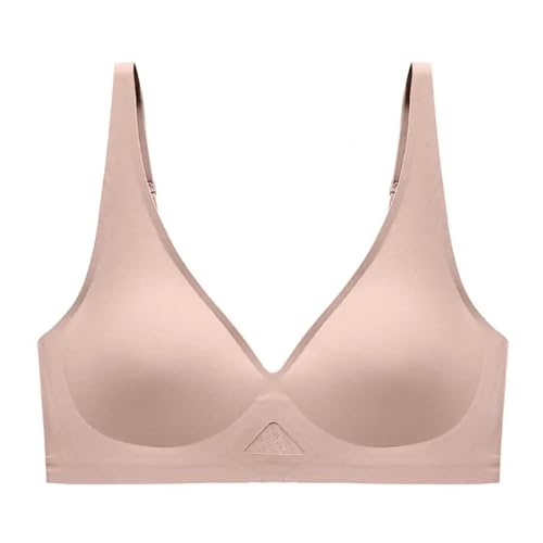 WUFANGBU Damen-BH Bra Damen BH Verstellbarer Schulter Gurt Mesh Unterwäsche Push-Up Sport Yoga Lady BH L Pink von WUFANGBU