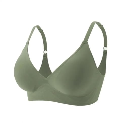 WUFANGBU Damen-BH Bra Damen BH Verstellbarer Schulter Gurt Unterwäsche Push-Up Sport Yoga Lady BH S Grün von WUFANGBU