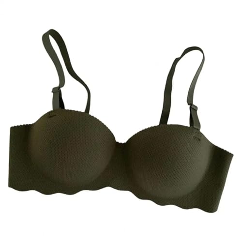 WUFANGBU Damen-BH Bra Damen Sport BH Abnehmbar Verstellbarer Schulter Gurt Dicke Schüler Sport BH Unterwäsche 34 Atro Virens von WUFANGBU