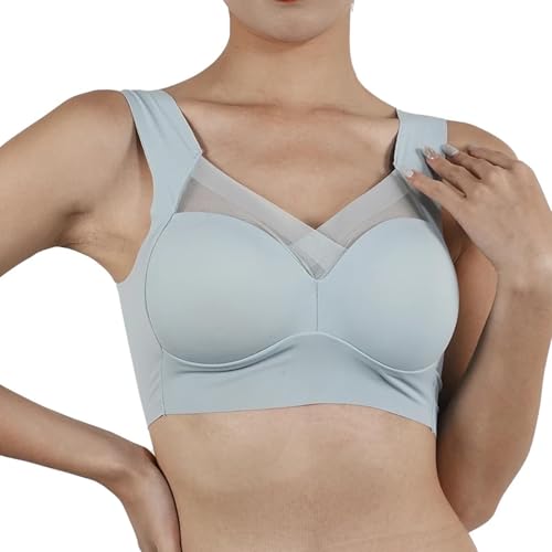 WUFANGBU Damen-BH Bra Damen Strappy Push Up BH Tops Lässig Plus Größe Weich Frau BHS Ce Seide Unterwäsche 3XL(70-80Kg) Wathet von WUFANGBU