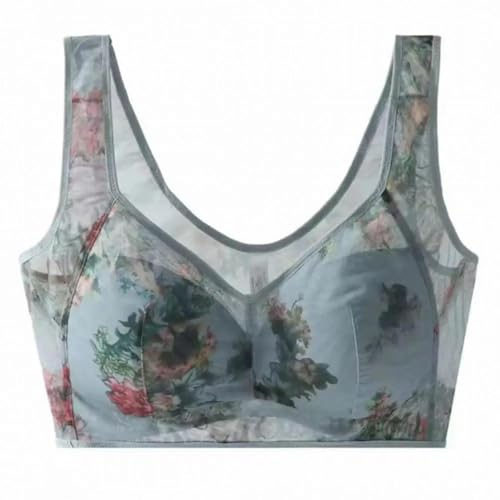 WUFANGBU Damen-BH Bra Frauen BH Schulter Gurt Plus Größe Gute Atmungsaktiv Keit Push-Up Sport Yoga Täglich Lady BH L Blau von WUFANGBU