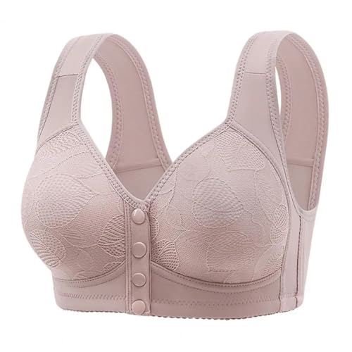 WUFANGBU Damen-BH Bra Push-Up-BH Für Damen Bequem Spitze Vorne Push-Up-BH Für Die Tägliche Übung 42C Lila von WUFANGBU