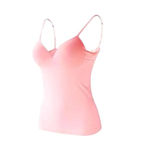 WUFANGBU Damen-BH Bra Schicker Damen Weste Atmungsaktiver BH Top Strap Damen BH Tank Top Shirt Bluse L Pink von WUFANGBU