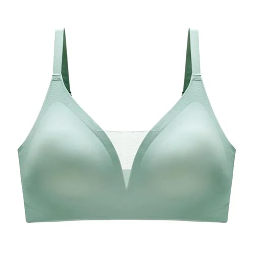 WUFANGBU Damen-BH Bra Unterwäsche Damen Spitzen Rohr Top Gesammelter Sport-BH M Light Green von WUFANGBU