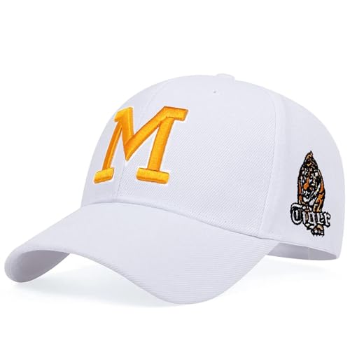 WUFANGBU Herren Kappe Hut Mode Baseballmütze Baumwolle Snapback Hut Sonnenhut Stickerei Papa Hüte Hip Hop Mützen Für Männer Frauen Weiss von WUFANGBU