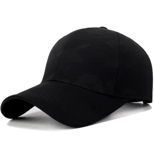 WUFANGBU Herren Kappe Hut Unisex Einfache Baseballmützen Outdoor Verstellbar Freizeithüte Verstellbar Schwarz von WUFANGBU