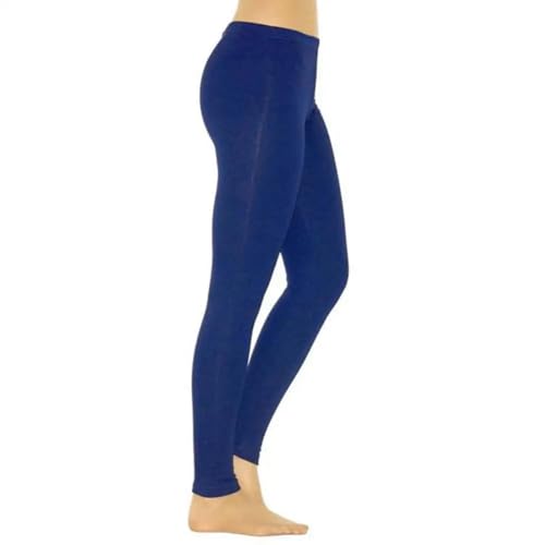 WUFANGBU Hose Frauen Workout Leggings Einfarbig Dehnbar Hohe Taille Schlanke Strumpfhosen Leggings Bleistift Hosen Hosen Sexy Hintern Heben Leggings XXL Royal Blue von WUFANGBU