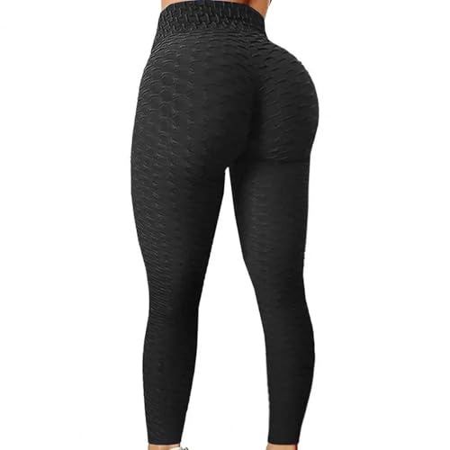 WUFANGBU Leggings Damen Hose Frauen Krawatte Farbstoff Hollow Out Leggings Sport Yoga Hose Fitness Sport Sport Bekleidung Sexy Hohe Taille Push Up Gym Strumpfhosen Laufen Leggings 3XL Schwarz von WUFANGBU