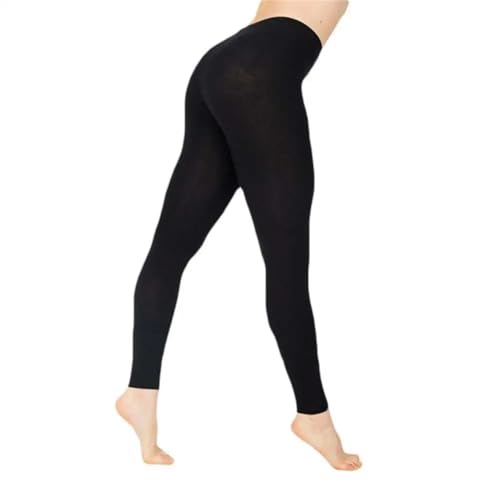 WUFANGBU Leggings Damen Hose Frauen Leggings Mit Hoher Taille Schlanke Strumpfhosen Leggings Dehnbar Sport Yoga Hosen Hosen M Schwarz von WUFANGBU