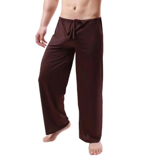 WUFANGBU Leggings Damen Hose Stilvolle Männer Yoga Hosen Einfarbig Männer Hosen Lose Sport In Voller Länge Männer Yoga Hosen XXL Kaffee von WUFANGBU