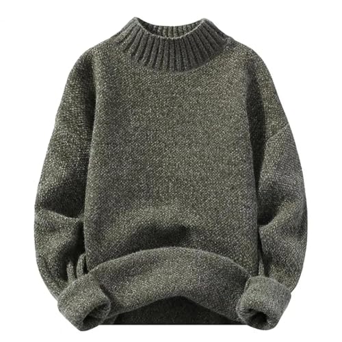 WUFANGBU Pullover Sweatshirts Herren Gestrickte Pullover Strickpullover Pullover Rundhals Pullover Mann High Street Casual Langarm Pullover 2XL Grün von WUFANGBU