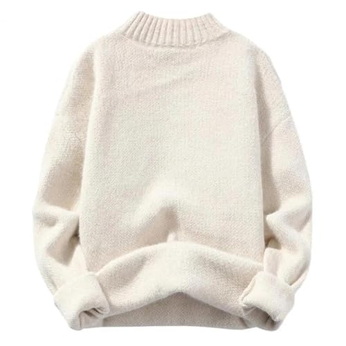 WUFANGBU Pullover Sweatshirts Herren Gestrickte Pullover Strickpullover Pullover Rundhals Pullover Mann High Street Casual Langarm Pullover 3XL Beige von WUFANGBU