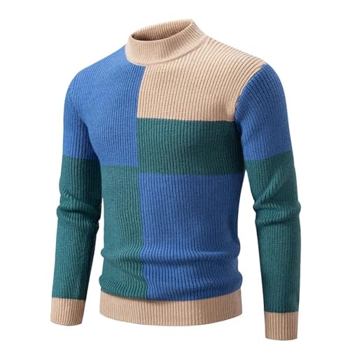 WUFANGBU Pullover Sweatshirts Herren Lässige Halbe Pullover Strick Pullover Tops M Y von WUFANGBU