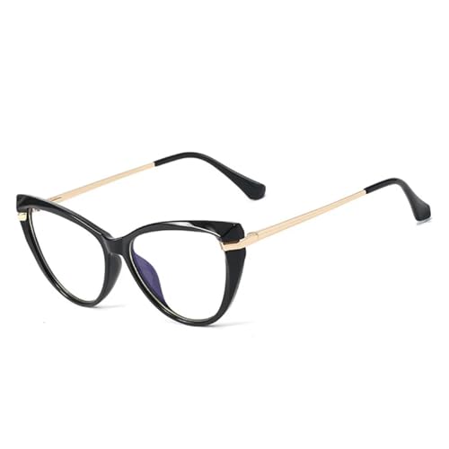 WUFANGBU Sonnenbrille Herren Retro Klare Anti Blaues Licht Frauen Brillengestelle Mode Metall Brillengestell Schwarz von WUFANGBU