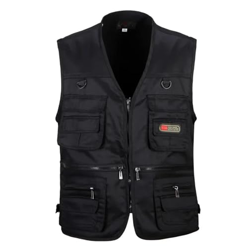 WUFANGBU Weste Vest Outdoor-Angel Westen Schnell Trocknend Atmungsaktive Mesh-Jacken Fotografie Wander Weste XL Schwarz von WUFANGBU