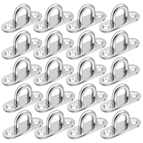 20 Stück Augplatten Edelstahl, M5 Edelstahl Decksplatte, Decken Haken Metall Befestigungshaken Bootszubehör, Augplatten mit Öse, Befestigungshaken für hängende Gegenstände, Markisen, Deckplatten 20 Stück Augplatten Edelstahl, M5 Edelstahl Decksplatte, Decken Haken Metall Befestigungshaken Bootszubehör, Augplatten mit Öse, Befestigungshaken für hängende Gegenstände, Markisen, Deckplatten von WUISOLQP