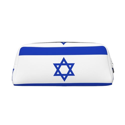 WURTON Federmäppchen mit israelischer Flagge, Make-up-Tasche, Federmäppchen mit Reißverschluss, großes Büro, Reisen, Erwachsene von WURTON