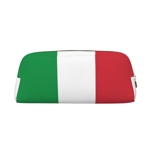 WURTON Vielseitiges Federmäppchen mit italienischer Flagge, für Erwachsene, mit Reißverschluss, Make-up-Tasche, gold, One Size von WURTON