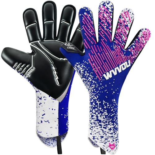 WVVOU Torwarthandschuhe, Torwarthandschuhe Herren, Fußballhandschuhe, 4+3mm Latex Super Grip für die Härtesten Saves Atmungsaktive WVVOU Torwarthandschuhe, Torwarthandschuhe Herren, Fußballhandschuhe, 4+3mm Latex Super Grip für die Härtesten Saves Atmungsaktive von WVVOU