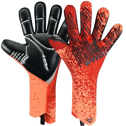 WVVOU Torwarthandschuhe, Torwarthandschuhe Herren, Fußballhandschuhe, 4+3mm Latex Super Grip für die Härtesten Saves Atmungsaktive WVVOU Torwarthandschuhe, Torwarthandschuhe Herren, Fußballhandschuhe, 4+3mm Latex Super Grip für die Härtesten Saves Atmungsaktive von WVVOU