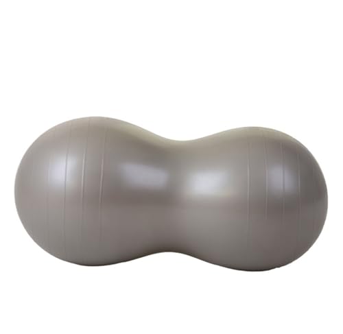 WWBPOIUY Yoga-Ball, explosionssicherer Ball, Anti-Burst-Erdnuss-Yogaball for Heimübungen – Fitnessgerät for Fitnessstudio, Yoga und Pilates-Training mit Pumpe(Grey,50x100cm) von WWBPOIUY