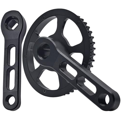 WWHJR Mountainbike-Vierkantlochkurbel, geeignet für Singlespeed-Fahrräder, Kurbel-Set, 120 mm, Einzelzahnscheibe, Fahrräder, Kurbel-Set von WWHJR