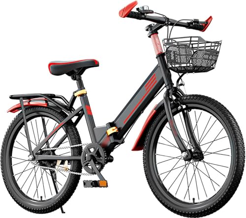 Jugendfahrrad Kinderfahrrad, 20 Zoll Fahrrad mit Schutzblech und Korb, Kinder Fahrrad Mädchen Jungen Fahrrad für Kinder ab 7 Jahren A,20 Inches von WXHJM