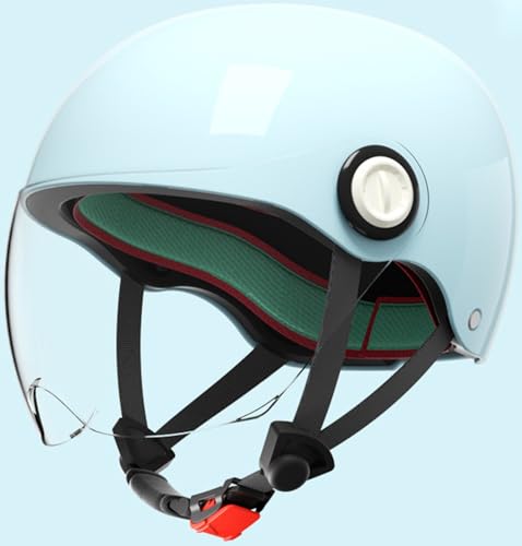 Kinder Motorradhelm Jungen und Mädchen Rollerhelm mit Visier Mofa Helm Fahrradhelm Schutzhelm für 5 Jahre - 12 Jahre Kid E,48-54cm von WXHJM