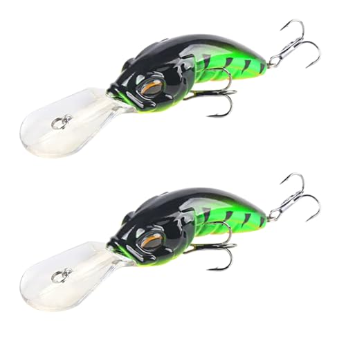 2PCS Minnow Angeln Köder Angelgerät 12,2 cm Crankbait 14,5g Karpfen Gestreiften Bass Schwimmenden Harten Wobbler Köder von WXNZJ