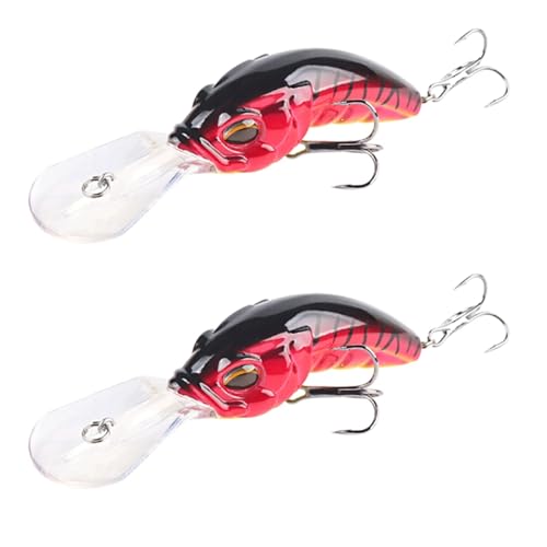 2PCS Minnow Angeln Köder Angelgerät 12,2 cm Crankbait 14,5g Karpfen Gestreiften Bass Schwimmenden Harten Wobbler Köder von WXNZJ