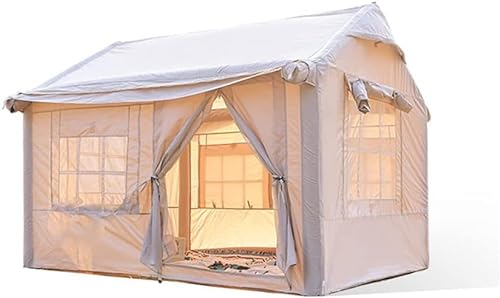 Aufblasbares Campingzelt mit Luftpumpe, Outdoor-Freizeit, 4,8 m², einfach aufzubauen, 4-Jahreszeiten-Glamping-Zelte zum Angeln, Camping und Wandern von WXQWQX