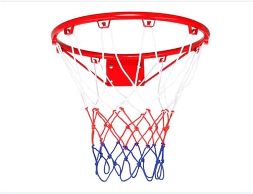 Basketballkorbnetz zur Wandmontage für den Außenbereich, Hängekorb mit Pumpe und Ballrand, Durchmesser 30 cm von WXQWQX