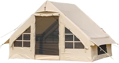 Großes aufblasbares Campingzelt, aufblasbares Hauszelt für Outdoor-Camping, aufblasbares Campingzelt für den Außenbereich, aufblasbares Glamping-Zelt für 2–4 Personen, Familienteil von WXQWQX