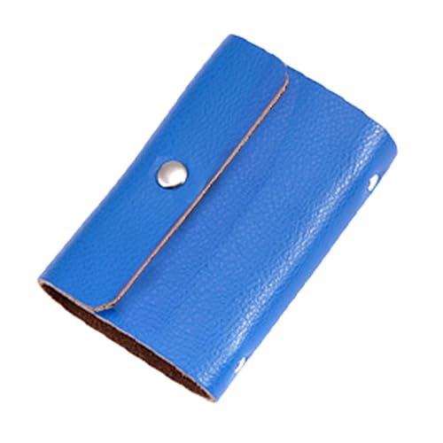 WYLZLKX Bank-Kredithalter Kartenhalter Business Geldbörse Mode Kartenetui PU Leder Geldbörse Bifold Wallet mit Schnalle für Frauen, blau, Approx. 10.5x7.2cm/4.13x2.83in von WYLZLKX