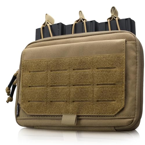 WYNEX Molle Admin Tasche von Känguru-Stil, Taktische Utility Werkzeug-Tasche mit Mag/Zipper Strip Einsatz Modular EDC Medizinische Tasche Organizer Attachment Patch enthalten von WYNEX