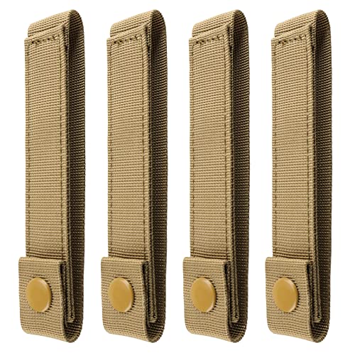 WYNEX Molle Strap 6 Zoll, Taktische Molle Strap Molle Gurtband Riemen Befestigung Snap Strap Nylon Daumen Snap Riemen 4 Packs von WYNEX