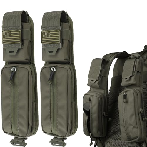 WYNEX Molle-Zubehörtasche mit doppeltem Reißverschluss, Rucksackgurt, Schulterriemen, MOLLE-Befestigung, taktisches Zubehör, Tasche, Schulterriemen, Reißverschlusstasche, zusätzliche Handyhalterung WYNEX Molle-Zubehörtasche mit doppeltem Reißverschluss, Rucksackgurt, Schulterriemen, MOLLE-Befestigung, taktisches Zubehör, Tasche, Schulterriemen, Reißverschlusstasche, zusätzliche Handyhalterung von WYNEX
