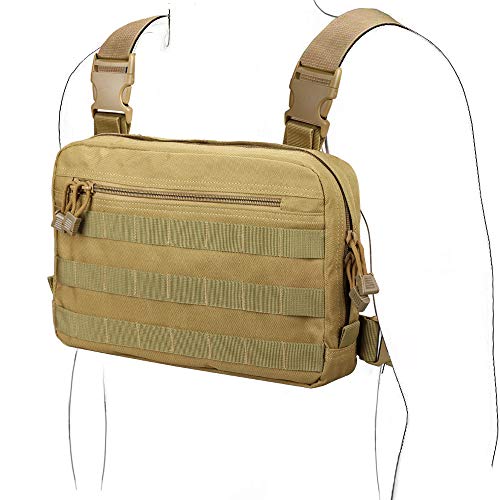 WYNEX Tactical Chest Rig Bag, Aufklärungskit-Taschen Combat EDC Front Pouch für Wargame von WYNEX
