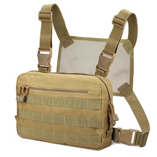 WYNEX Tactical Chest Rig Bag, Aufklärungskit-Taschen Combat EDC Front Pouch für Wargame von WYNEX