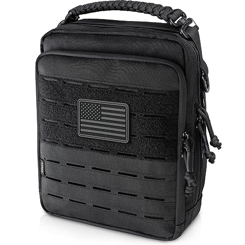 WYNEX Taktische Molle Admin Pouch, Utility EDC Pouch Organizer Modular Tool Pouch von Double Layer Design Medical EMT Befestigung Tasche Große Kapazität mit Elastischem Gurtband Insert Panel WYNEX Taktische Molle Admin Pouch, Utility EDC Pouch Organizer Modular Tool Pouch von Double Layer Design Medical EMT Befestigung Tasche Große Kapazität mit Elastischem Gurtband Insert Panel von WYNEX