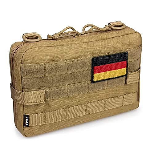 WYNEX Taktische Molle Admin-Tasche, Upgrade-Material halbverdeckter Reißverschluss und 1000D strapazierfähiges Nylon EDC Utility Pouches Tools Tasche EMT Utility Kartentasche IFAK Pack von WYNEX