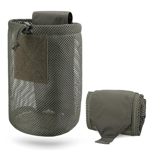 WYNEX Taktische Molle-Dump-Tasche, Aufrollbarer Kordelzug Magazin-Utility-Tasche Klappbar Müllsack von WYNEX