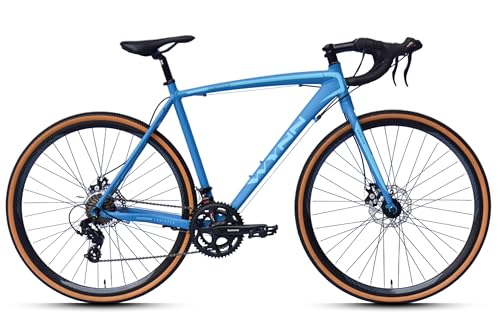 WYNN Gravelbike 28 Zoll GRL1.0 blau Rahmenhöhe 58 cm Damen Herren 14 Gänge mech. Scheibenbremse von WYNN