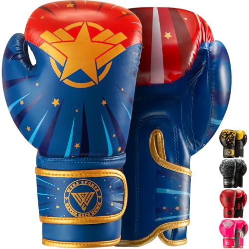 WYOX Kinder-Boxhandschuhe | Boxhandschuhe für 4-16 Jahre Kinder | Trainingshandschuhe für Jungen und Mädchen | Kickboxen, Muay Thai und MMA für Boxsack und Krafttraining (Wonder Women, 227 g) von WYOX