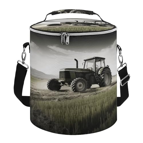 Große Kühltasche, Traktor, Landwirtschaft, ruhiger Druck, Kühltasche, Strand-Kühltasche, weiche Kühltasche für Picknick, Camping und Strandzubehör von WYUSPGK