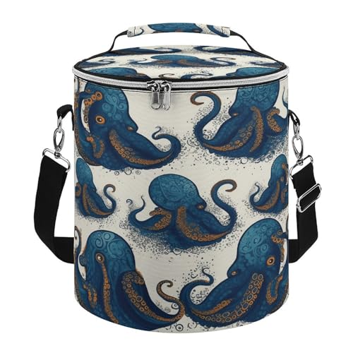 WYUSPGK Große Kühltasche, Tentakel, Oktopus-Druck, Kühltasche, Strand-Kühltasche, weiche Kühltasche für Picknick, Camping und Strandzubehör von WYUSPGK