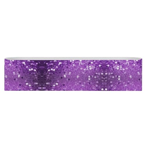 WYUSPGK Widerstandsbänder für Damen, glitzerndes violettes Glitzer-Aufdruck, elastisches Band, geeignet für Gesäß- und Beinübungen von WYUSPGK